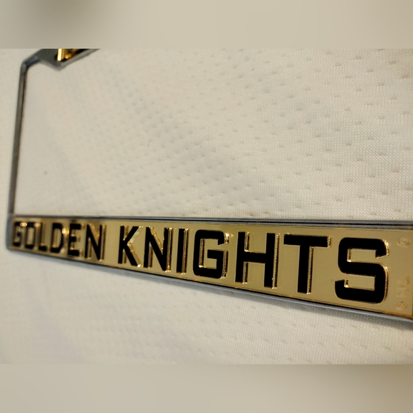 New VGK Vegas Golden Knights Mirrored Chrome License Plate Frame - Picture 6 of 6